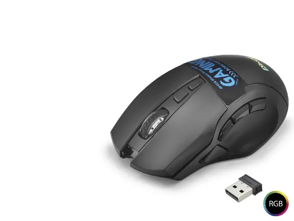MKESPN Dual Mode Kablosuz Mouse 2400 Dpi 9 Tuş 500Hz Rgb - Siyah W10