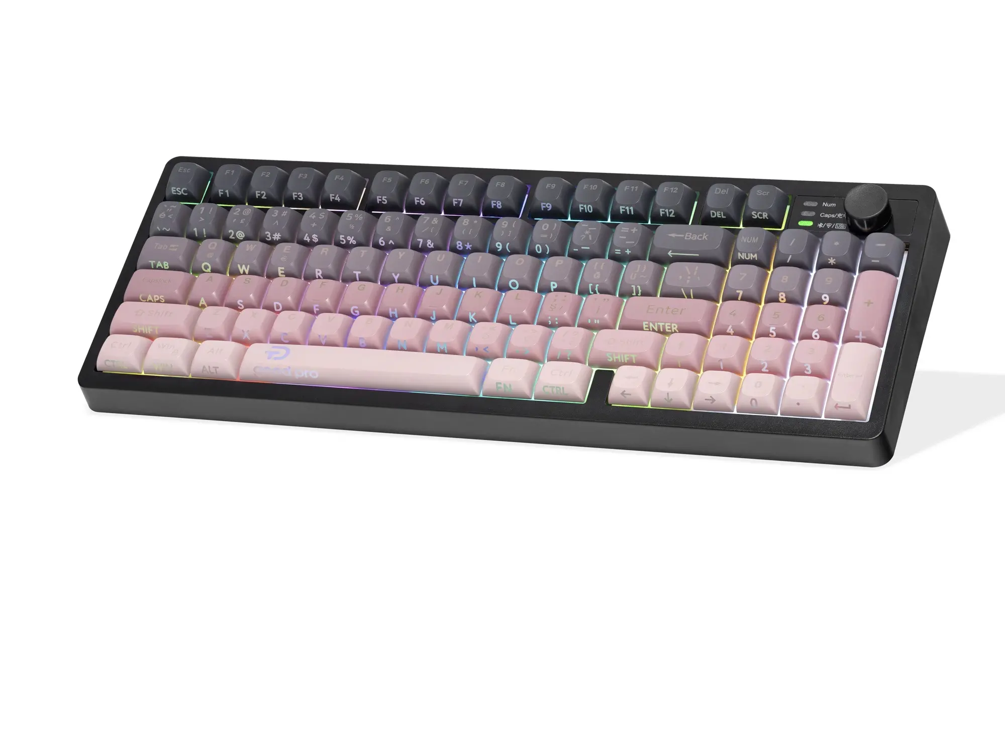 Tri Mode Klavye Rgb Sessiz 95 Tuş Pembe G518YP