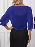 Kadın Truvakar Kol önden Bağlamalı Kısa şifon Bolero Ceket-2
