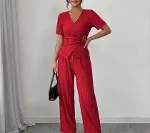 Kadın Toka Detaylı Kruvaze Takım-1