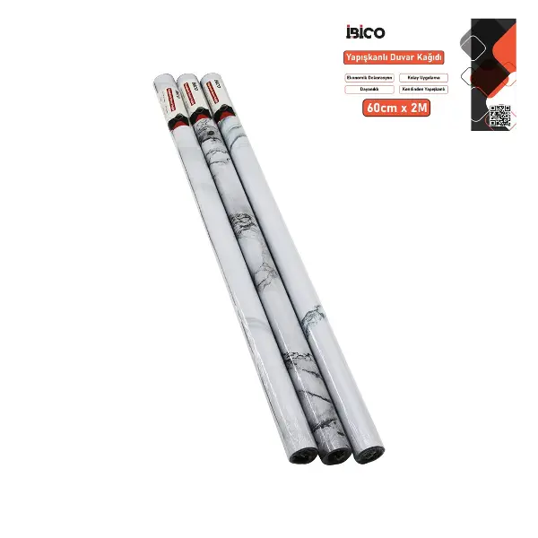 2MT X 60CM BEYAZ MERMER DESENLİ TEZGAH ÜSTÜ FOLYO STİCKER - DUVAR KAĞIT KENDİNDEN YAPIŞKANLI - EKO DEKORASYON - DAYANIKLI (4745)