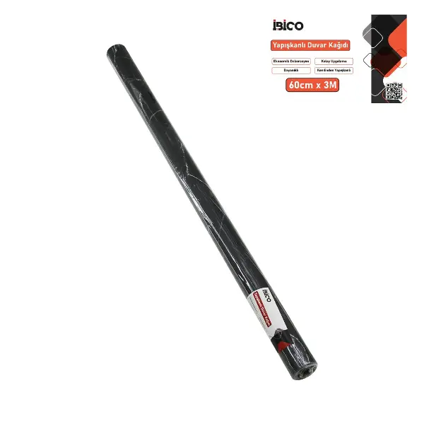 3MT X 60CM SİYAH MERMER DESENLİ TEZGAH ÜSTÜ FOLYO STİCKER - DUVAR KAĞIT KENDİNDEN YAPIŞKANLI - EKO DEKORASYON - DAYANIKLI (4745)