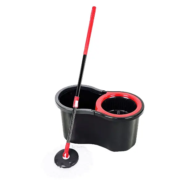 13LT - SİYAH - ŞİRİNK OTOMATİK DÖNERLİ KOVA MOP TEMİZLK SETİ (4745)