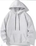 Erkek Uzun Kol Kapşonlu Basic Sweatshirt Hoodie - Gri-2