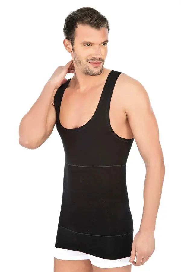 Siyah MI Emay 1400 Modal Cotton Erkek Atlet Korse