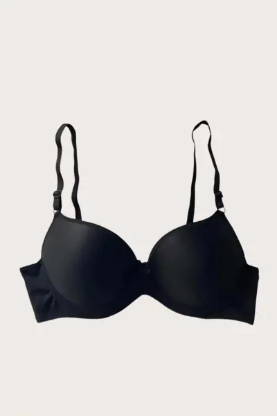 Mikro Kumaş Push Up Dolgulu Balenli Günlük Tek Destekli Sütyen