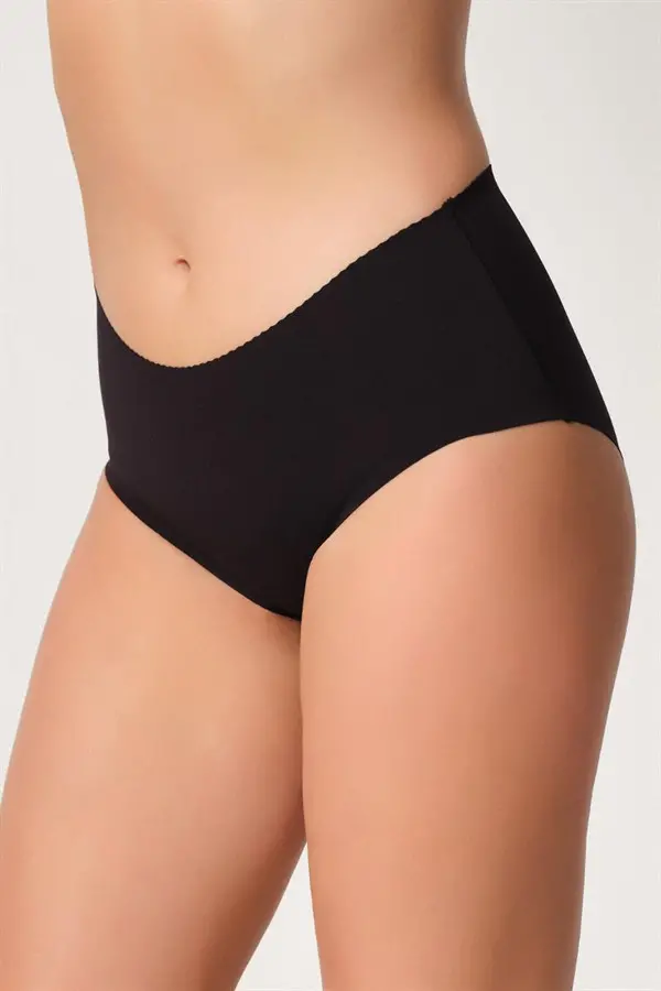 Siyah MI Emay 2702 Lazer Kesim Toparlayıcı Mama Slip Korse-3 Siyah MI Emay 2702 Lazer Kesim Toparlayıcı Mama Slip Korse-3