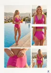 Closet Şık Tasarım Burgulu Hızlı Kuruyan Pembe Yüksek Bel Bikini Takımı-4