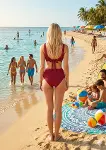 Closet Şık Tasarım Burgulu Hızlı Kuruyan Bordo Yüksek Bel Bikini Takımı-2