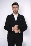 Kruvaze Slimfit Siyah Ceket - Wessi-5