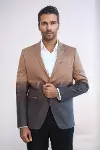 Pamuk Slim Fit Kahverengi Ceket | Wessi-4