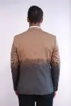 Pamuk Slim Fit Kahverengi Ceket | Wessi-5