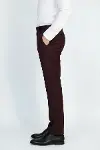 Desensiz Bordo Erkek Kumaş Pantolon - Wessi-2