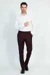 Desensiz Bordo Erkek Kumaş Pantolon - Wessi-3
