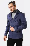 Lacivert Pamuk Trençkot - Wessi-2