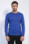 Bisiklet Yaka İndigo Triko - Wessi-3