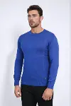 Bisiklet Yaka İndigo Triko - Wessi-4