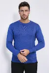Bisiklet Yaka İndigo Triko - Wessi-5