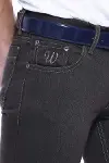Yıkamalı Kumaş Kahverengi Erkek Kot Pantolon - Wessi-2