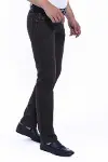 Yıkamalı Kumaş Kahverengi Erkek Kot Pantolon - Wessi-4