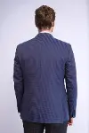 Wessi Erkek Desenli Lacivert Damatlık Slim Fit Takım Elbise - Wessi-5