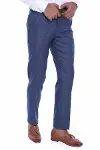 Kendinden Desenli Cepli Lacivert Erkek Kumaş Pantolon - Wessi-3