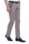 Garnili Cepli Desensiz Slim Fit Bej Erkek Pantolon - Wessi-2
