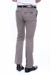Garnili Cepli Desensiz Slim Fit Bej Erkek Pantolon - Wessi-3