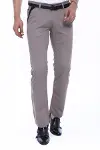 Garnili Cepli Desensiz Slim Fit Bej Erkek Pantolon - Wessi-5