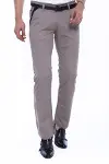 Garnili Cepli Desensiz Slim Fit Bej Erkek Pantolon - Wessi-1