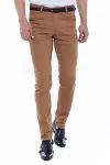 Desenli Slim Fit Pamuk Taba Erkek Pantolon - Wessi-4