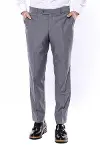Düz Gri Erkek Kumaş Pantolon - Wessi-2