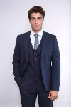 Desensiz Slim Fit Lacivert Erkek Takım Elbise - Wessi-1