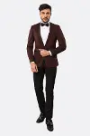 Ceket Desenli Bordo Damatlık | Wessi-4