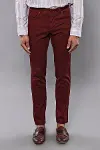 Dar Kesim Desensiz Beş Cepli Bordo Erkek Pantolon - Wessi-4