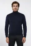 Balıkçı Yaka Lacivert Triko Kazak | Wessi-3