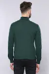Balıkçı Yaka Yeşil Erkek Triko - Wessi-6