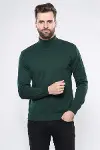 Balıkçı Yaka Yeşil Erkek Triko - Wessi-1