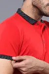 Polo Yaka Kırmızı T-shirt | Wessi-2