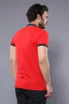 Polo Yaka Kırmızı T-shirt | Wessi-3