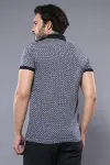 Desenli Polo Yaka Lacivert T-shirt | Wessi-3