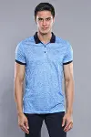 Çiçek Desenli Turkuaz Polo Yaka T-shirt | Wessi-3