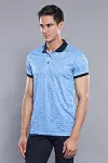 Çiçek Desenli Turkuaz Polo Yaka T-shirt | Wessi-5