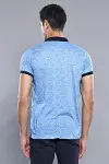 Çiçek Desenli Turkuaz Polo Yaka T-shirt | Wessi-6