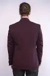 Desenli Yelekli Erkek Bordo Damatlık - Wessi-5