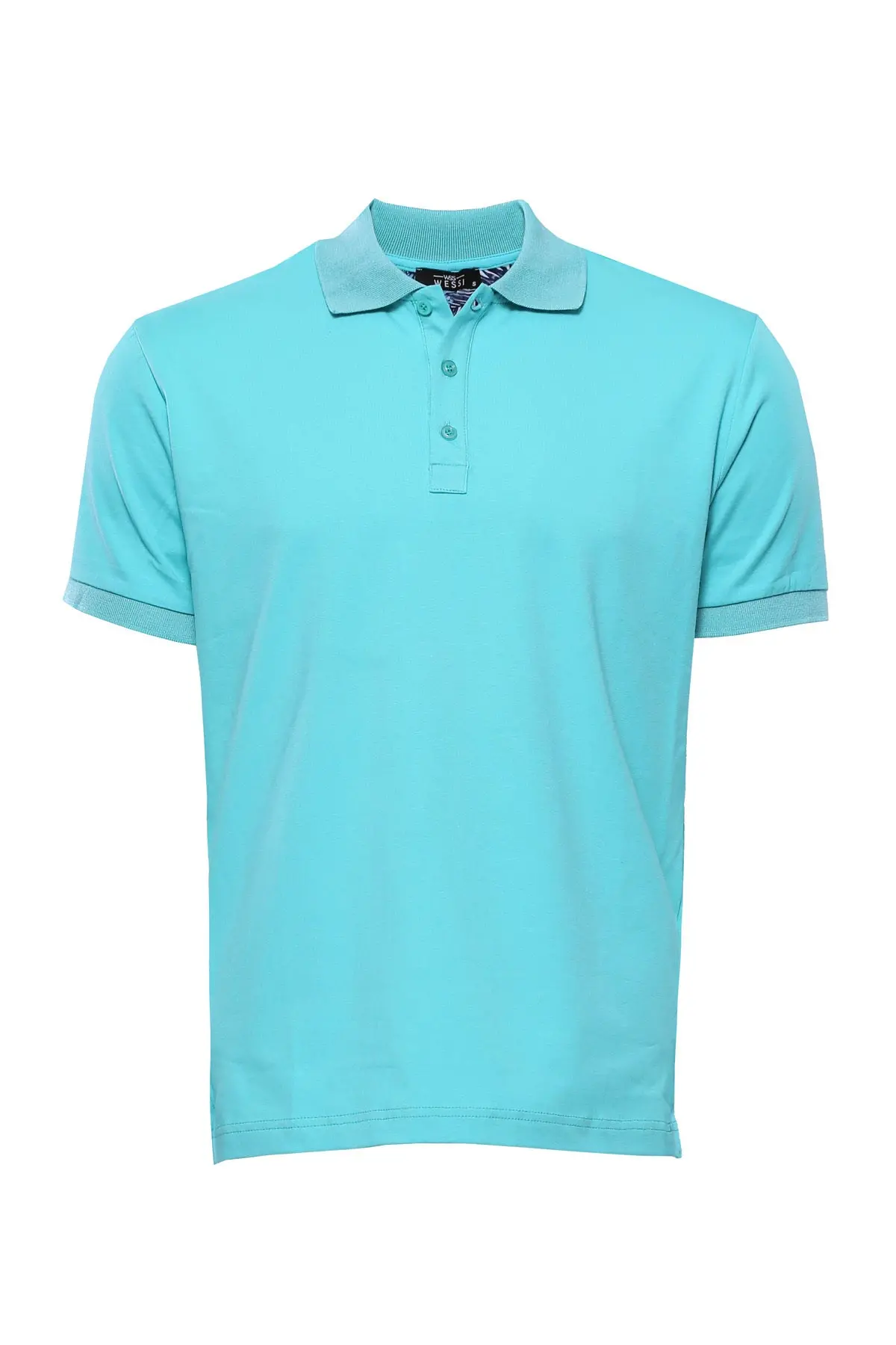 Polo Yaka Düz Yeşil T-shirt | Wessi