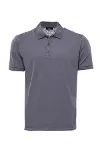 Polo Yaka Gri Düz T-shirt - Wessi-1