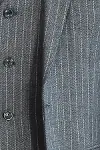 Çizgili Slim Fit Antrasit Erkek Takım Elbise - Wessi-3