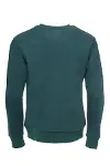 Yeşil Desensiz Bisiklet Yaka Sweatshirt - Wessi-2