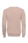 Bej Desensiz Bisiklet Yaka Sweatshirt - Wessi-2